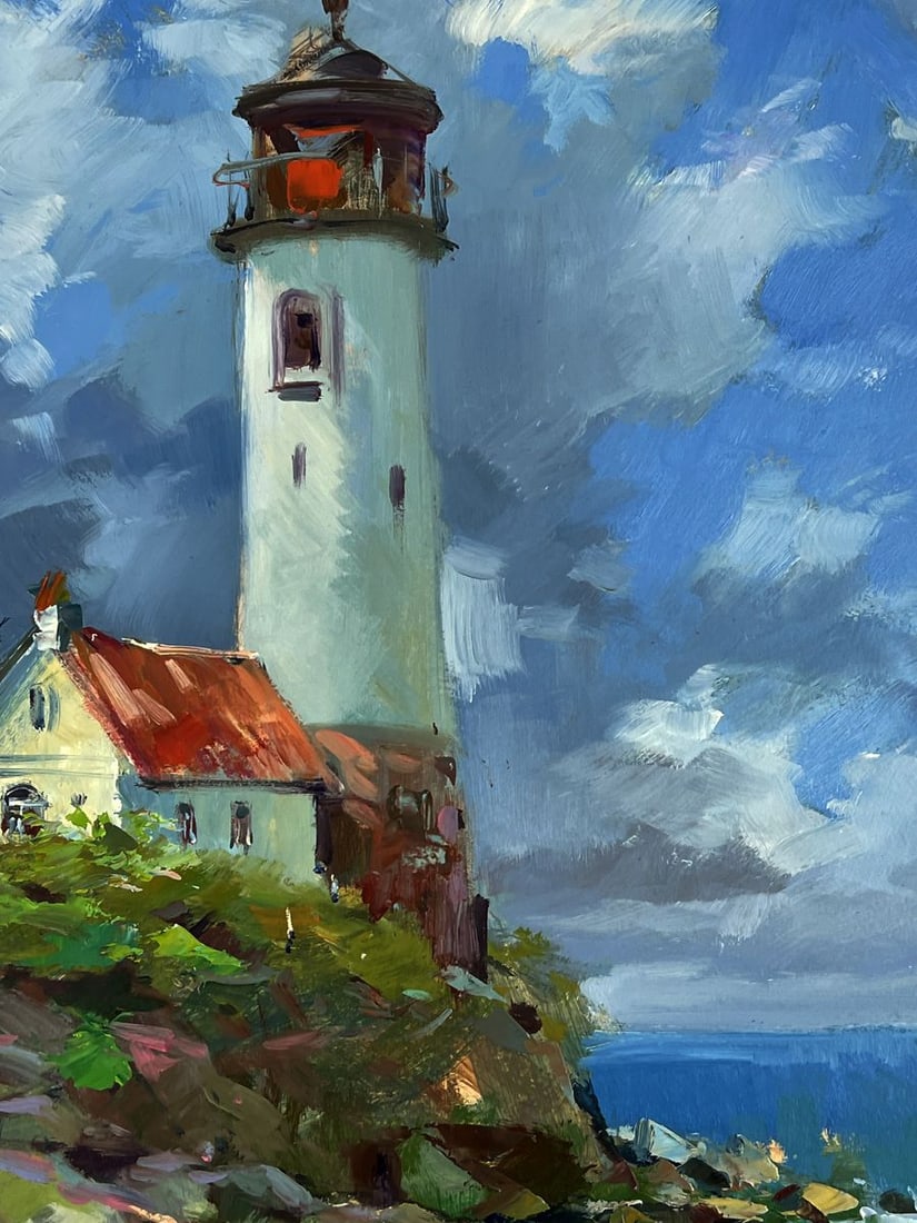 Oil painting Lighthouse above the sea Yuriy Suprunchuk - 8