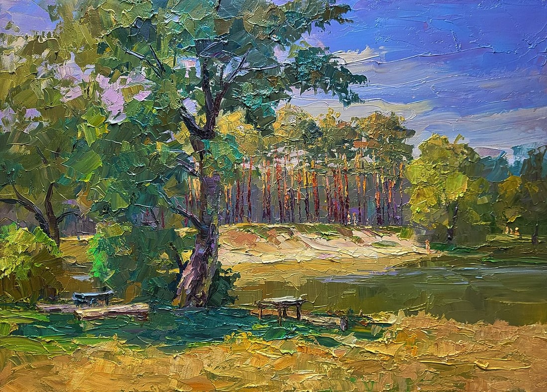 Oil painting The edge of the village Boris Serdyuk (1 of 8)