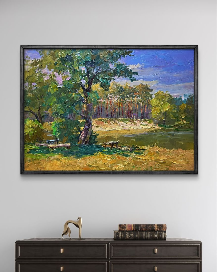 Oil painting The edge of the village Boris Serdyuk - 2