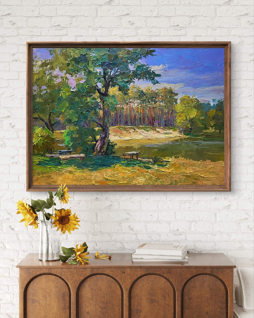 Oil painting The edge of the village Boris Serdyuk - 3