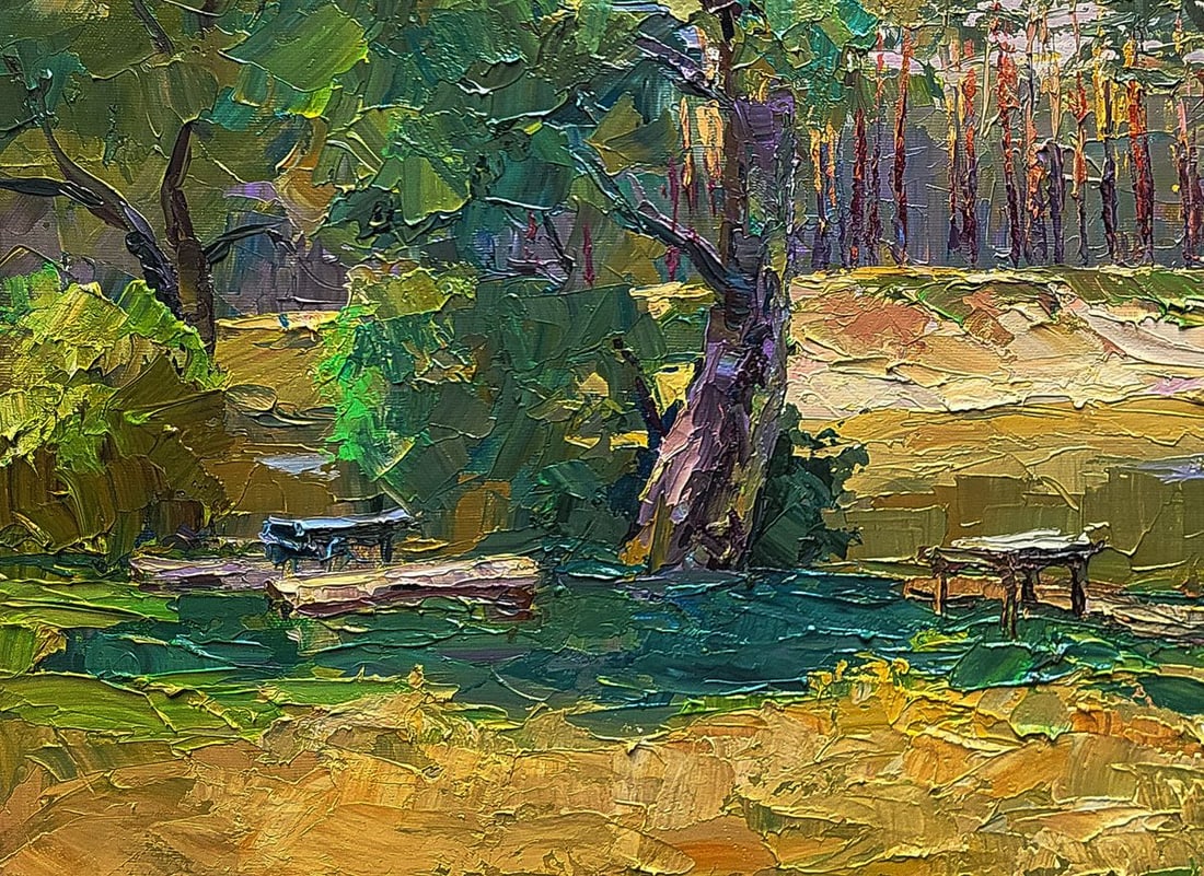Oil painting The edge of the village Boris Serdyuk - 5