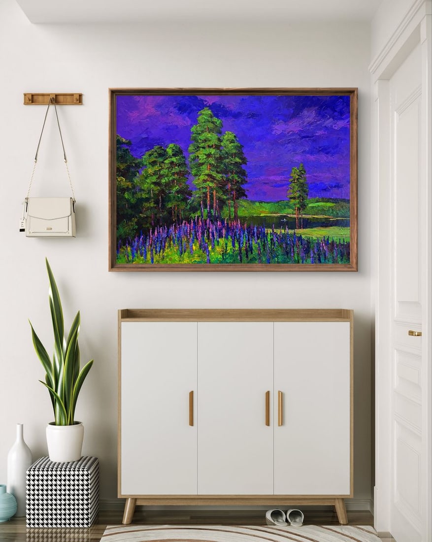 Oil painting Flowers near the forest Boris Serdyuk - 3