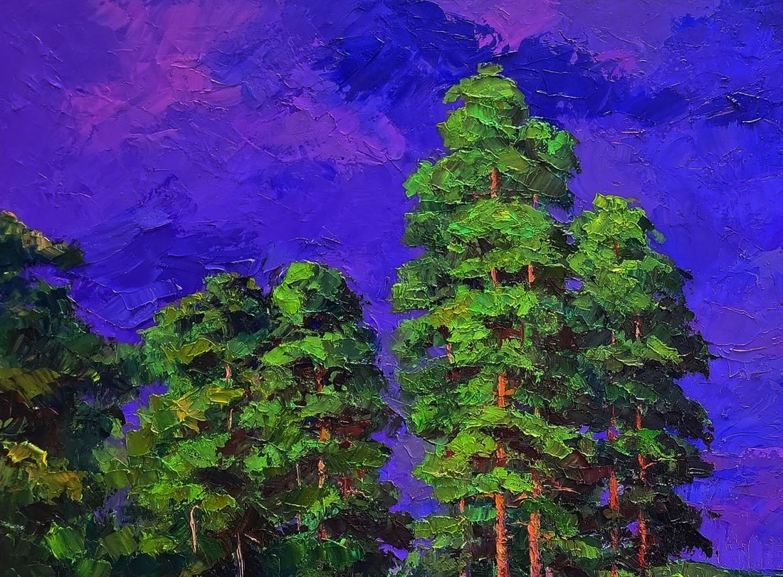 Oil painting Flowers near the forest Boris Serdyuk - 6