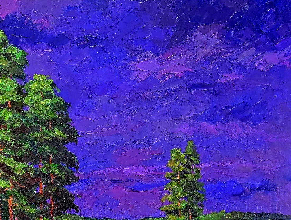 Oil painting Flowers near the forest Boris Serdyuk - 7