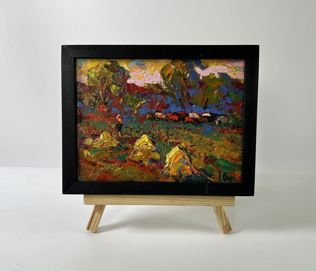 Oil painting In the morning in the field Oksana Ivanyuk - 2