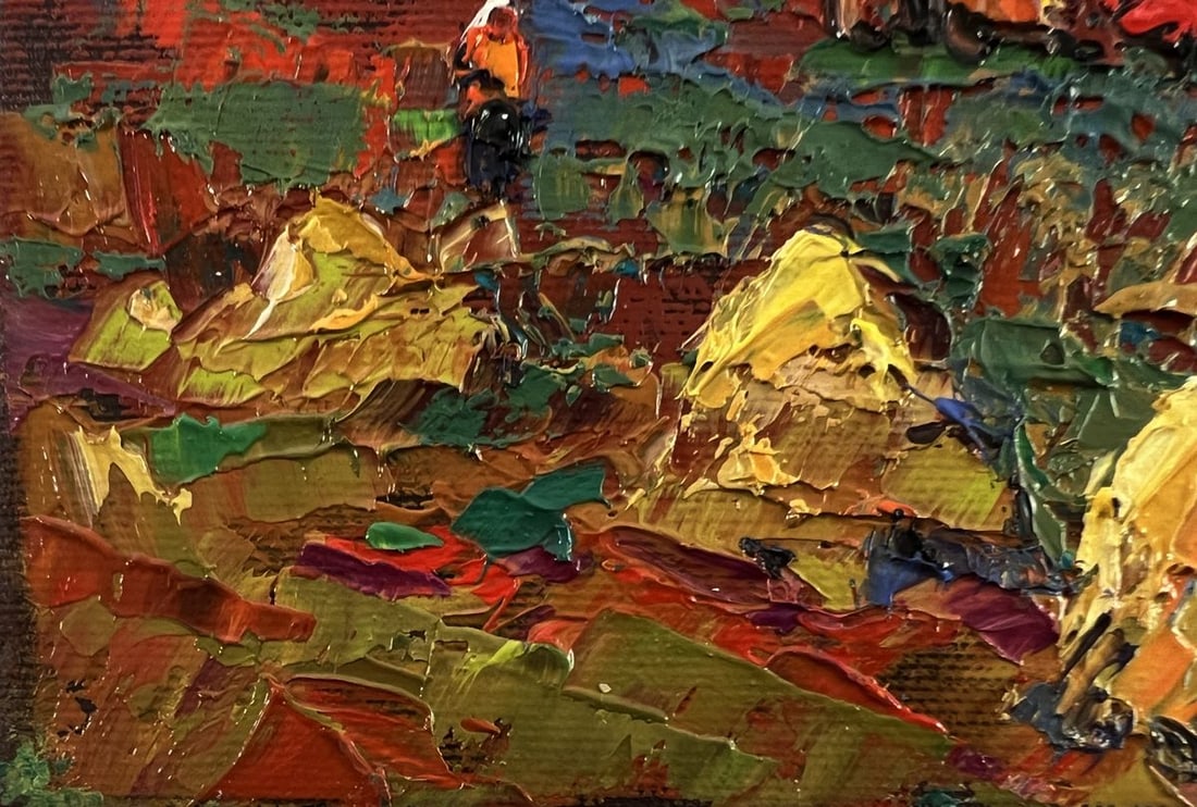 Oil painting In the morning in the field Oksana Ivanyuk - 6