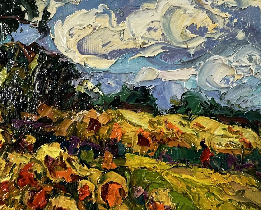 Oil painting Daytime sunflowers Oksana Ivanyuk - 5