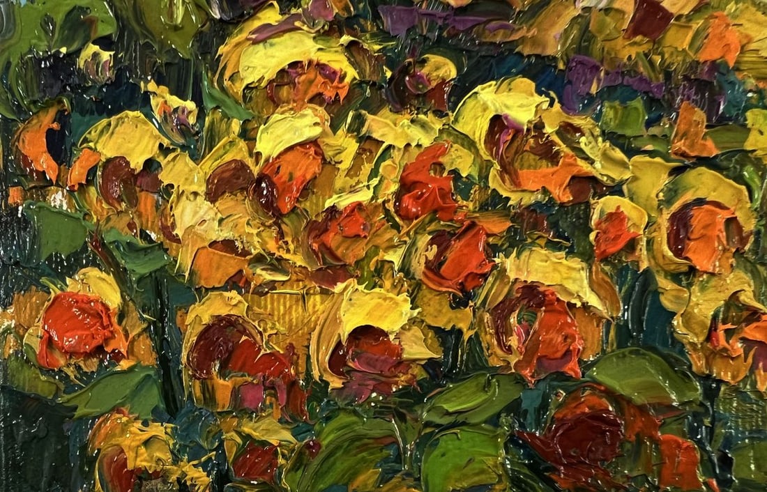 Oil painting Daytime sunflowers Oksana Ivanyuk - 6