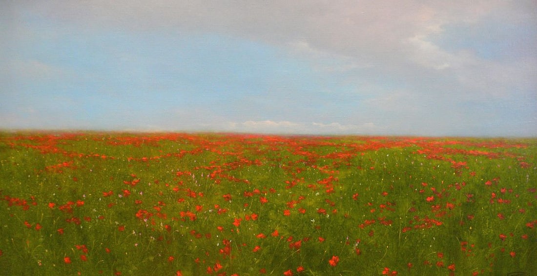 Oil painting Blooming field of poppies Vasily Korkishko (1 of 6)