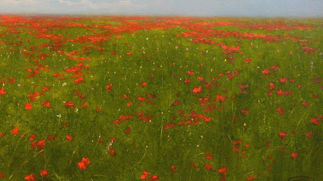 Oil painting Blooming field of poppies Vasily Korkishko - 3