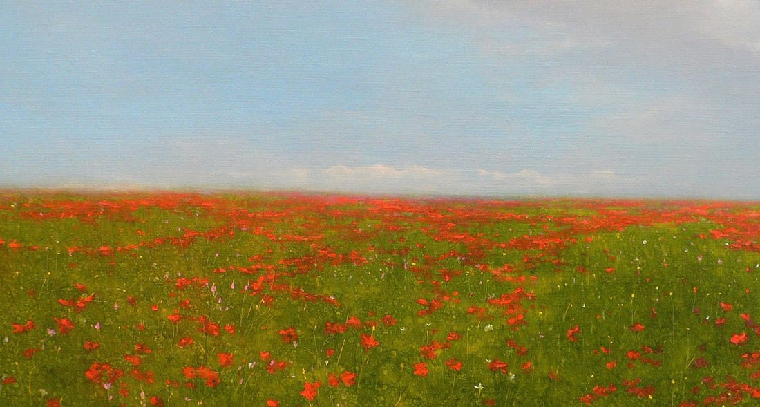 Oil painting Blooming field of poppies Vasily Korkishko - 5