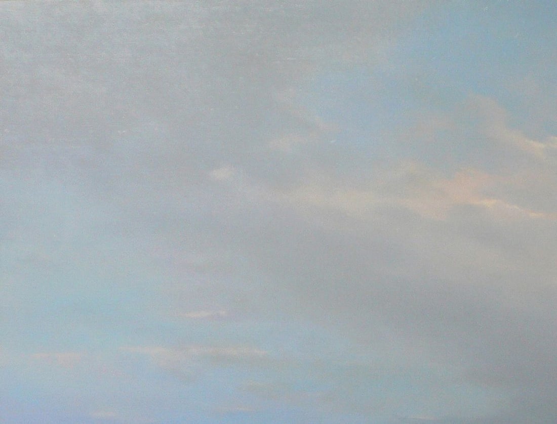 Oil painting There are white clouds above the field Vasily Korkishko - 6