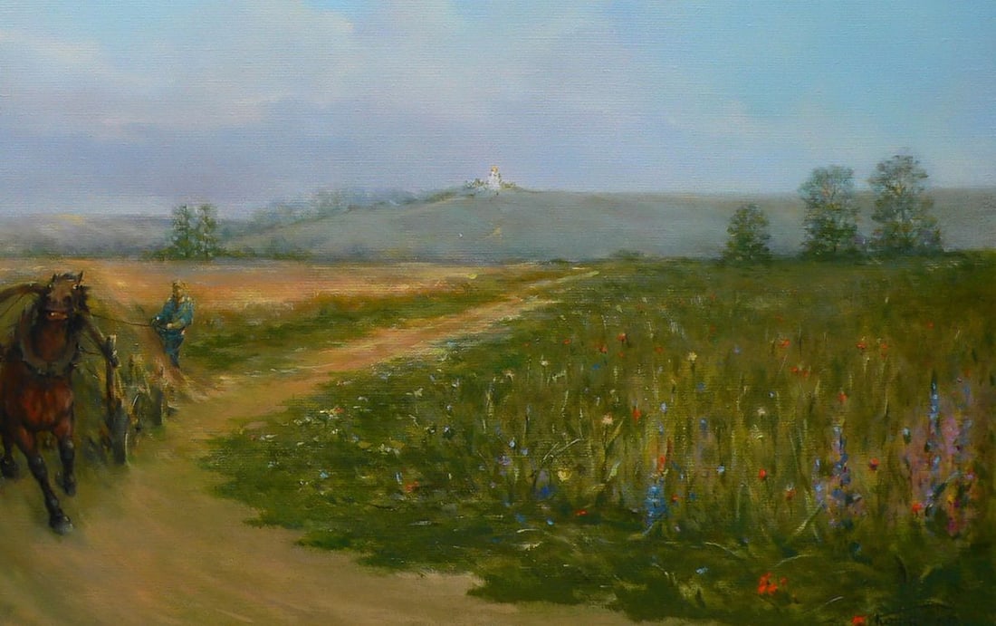 Oil painting In the vastness of wheat fields Vasily Korkishko - 3