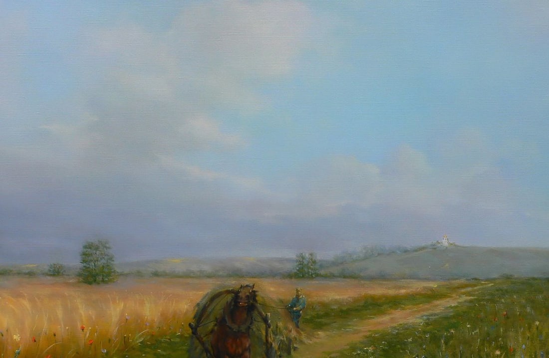 Oil painting In the vastness of wheat fields Vasily Korkishko - 6