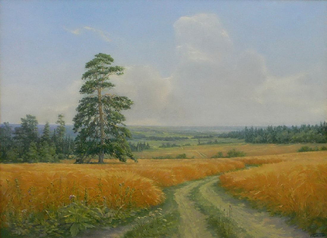 Oil painting Road in the field Vasily Korkishko (1 of 6)