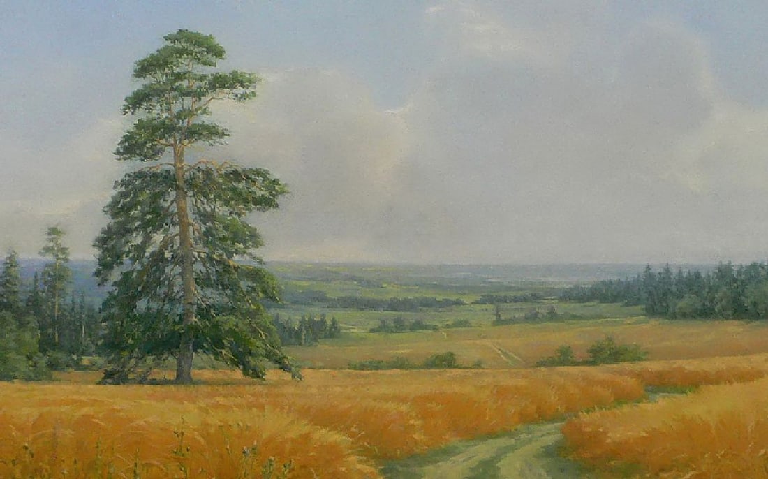 Oil painting Road in the field Vasily Korkishko - 6