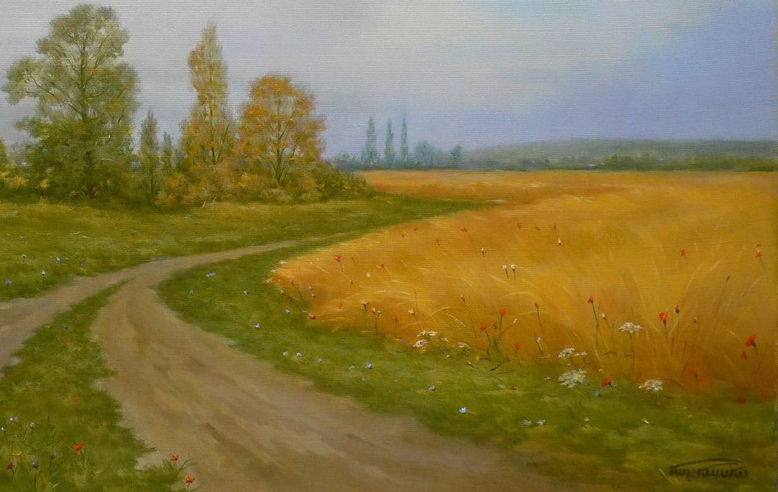 Oil painting Road under the clouds Vasily Korkishko - 3