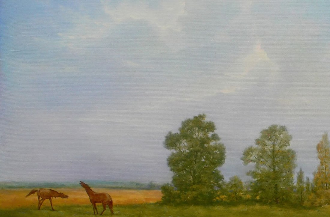 Oil painting Road under the clouds Vasily Korkishko - 4