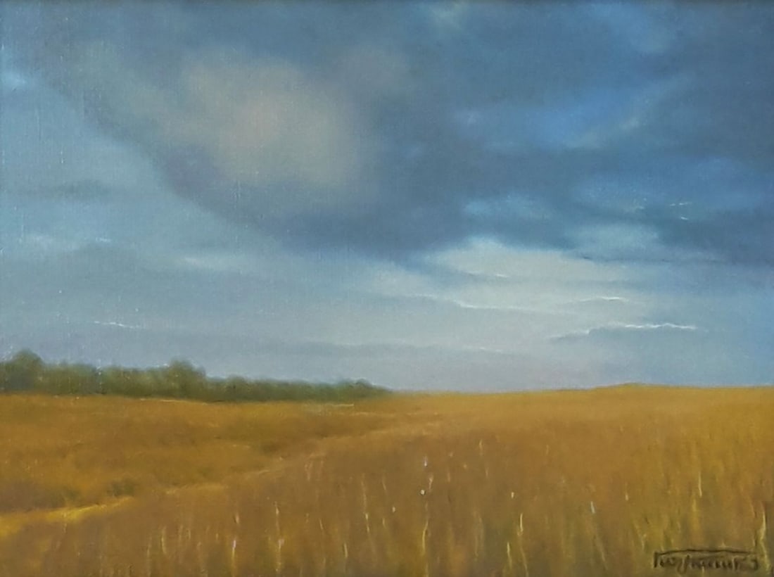 Oil painting Clouds over a wheat field Vasily Korkishko - 2