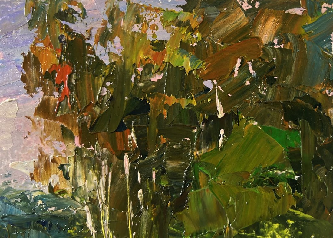 Oil painting Birch grove in the light of the morning sun Boris Serdyuk - 5