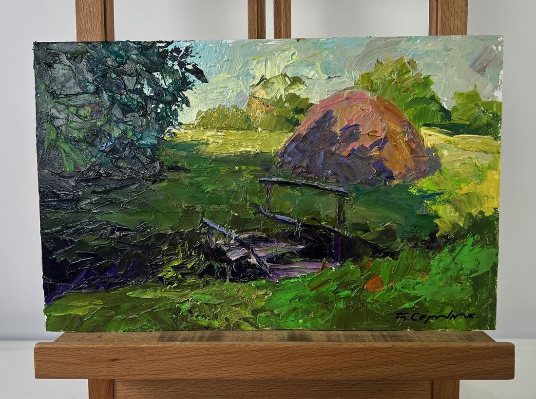 Oil painting Old pedestrian bridge Boris Serdyuk - 2