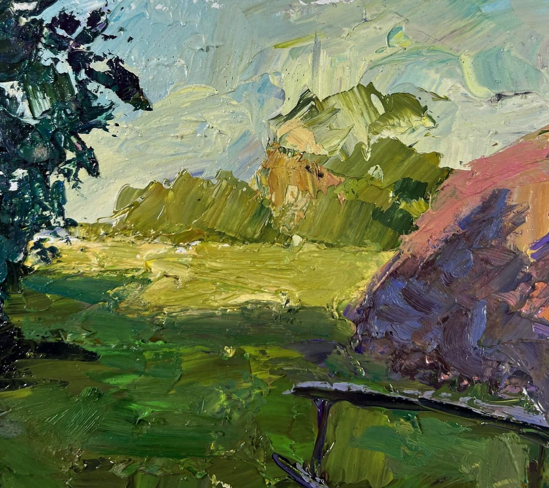 Oil painting Old pedestrian bridge Boris Serdyuk - 5