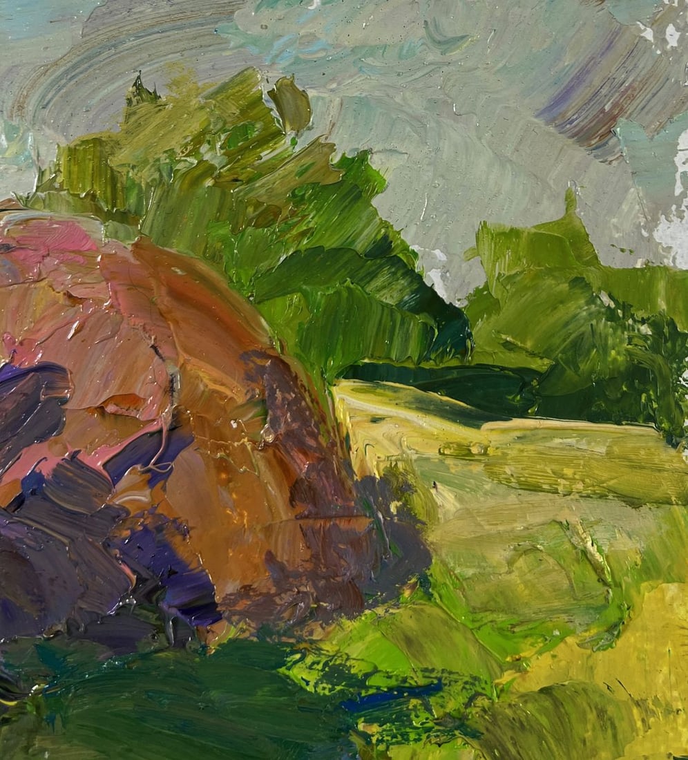 Oil painting Old pedestrian bridge Boris Serdyuk - 6