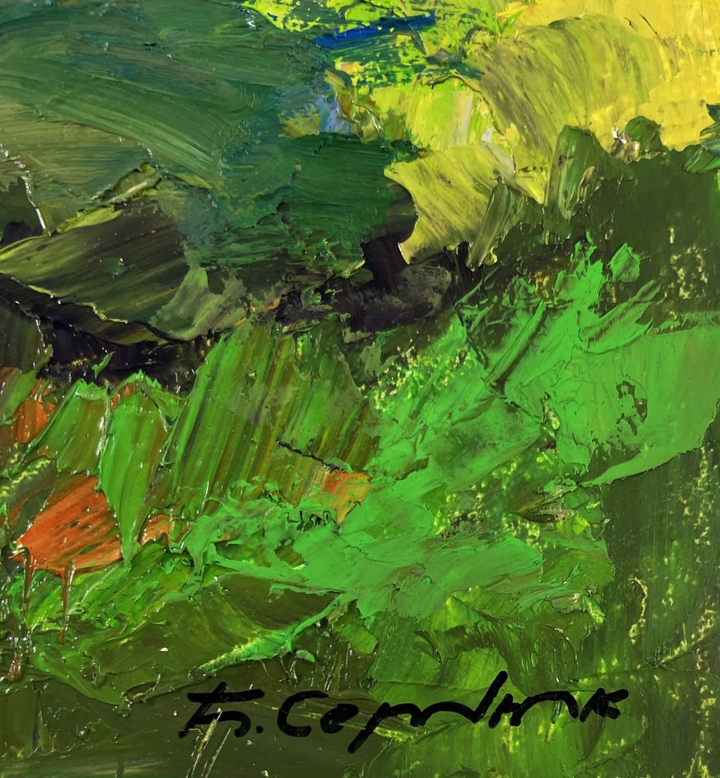 Oil painting Old pedestrian bridge Boris Serdyuk - 9