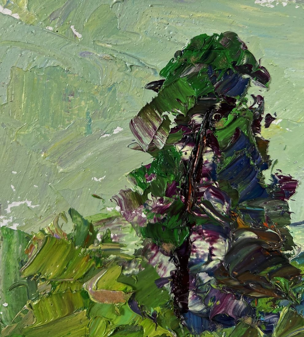 Oil painting The road to the green dense forest Boris Serdyuk - 4