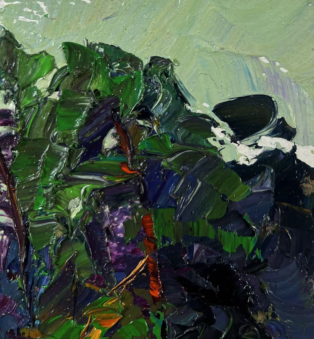 Oil painting The road to the green dense forest Boris Serdyuk - 6