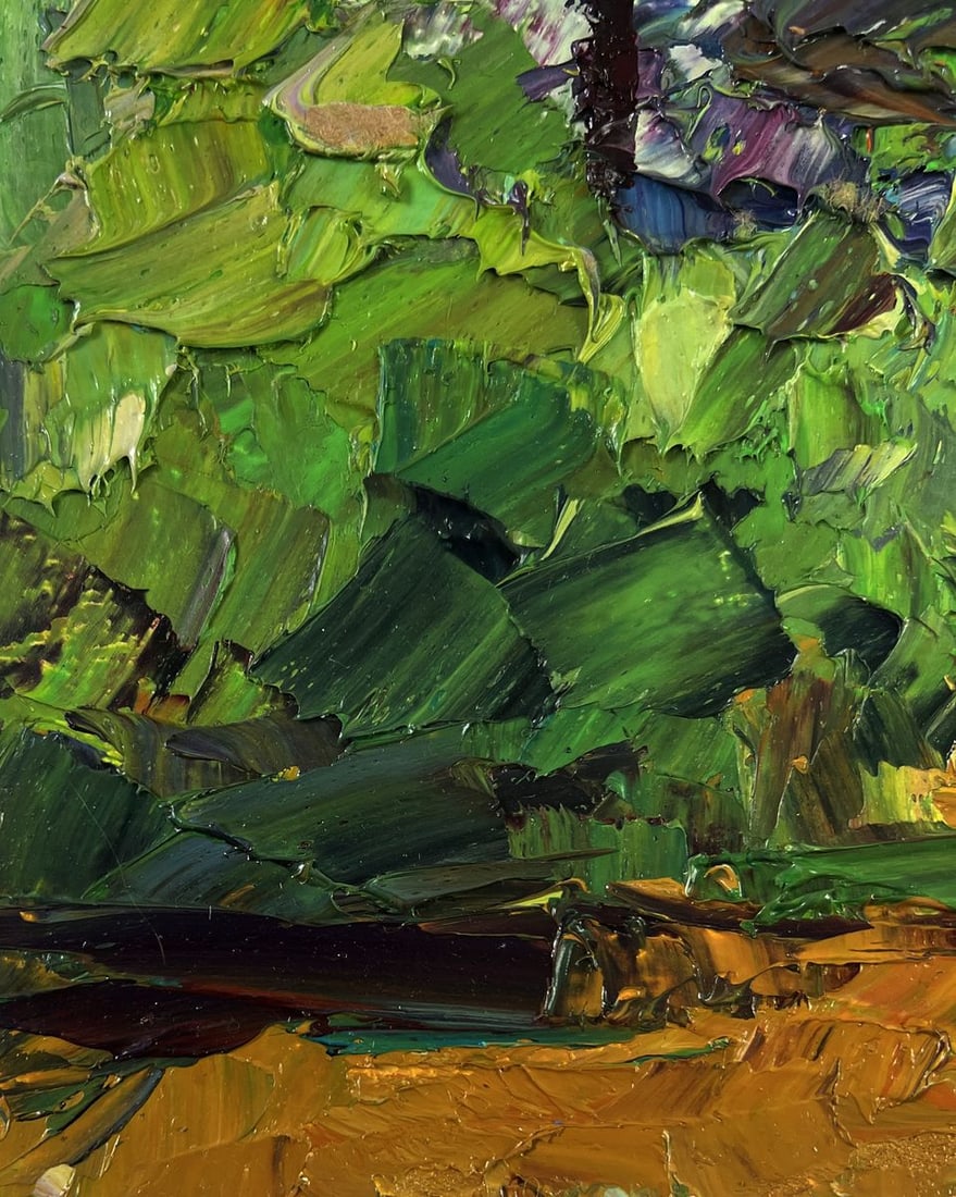 Oil painting The road to the green dense forest Boris Serdyuk - 7