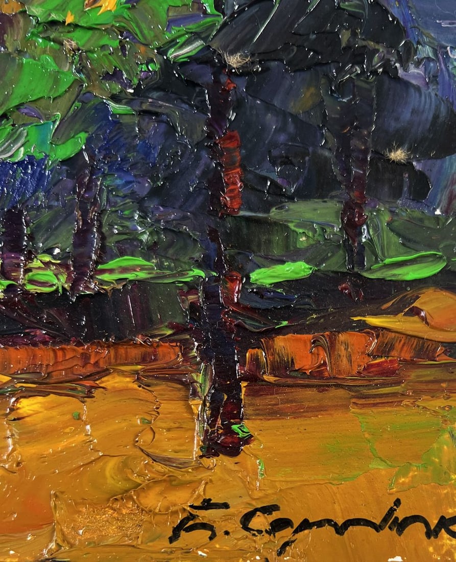 Oil painting The road to the green dense forest Boris Serdyuk - 9