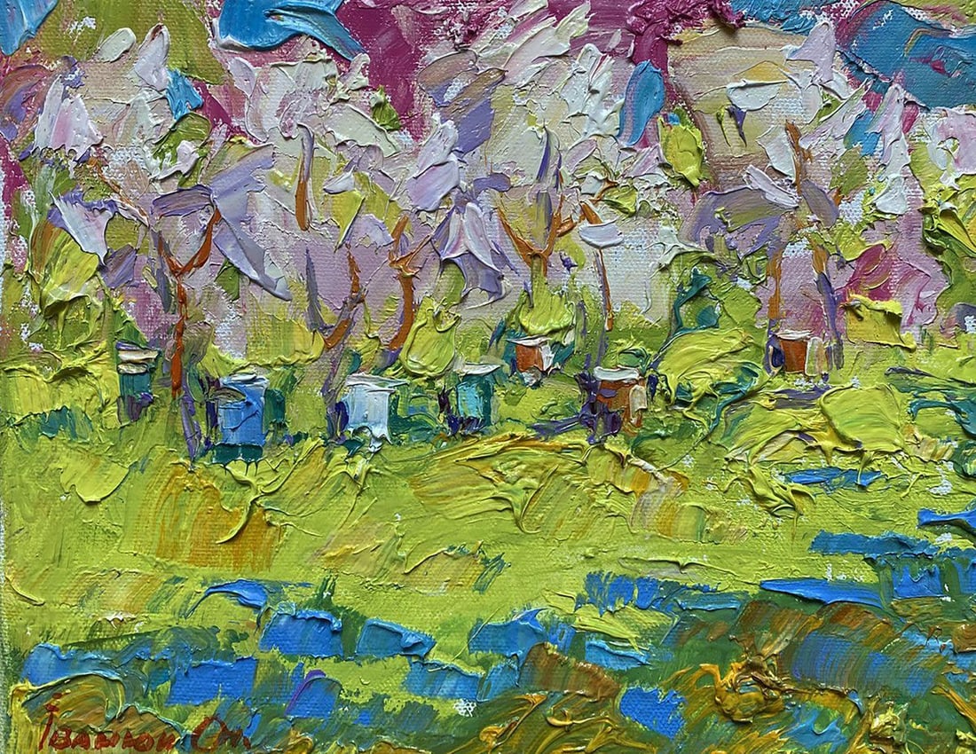 Oil painting Spring garden Oleksiy Ivanyuk (1 of 8)