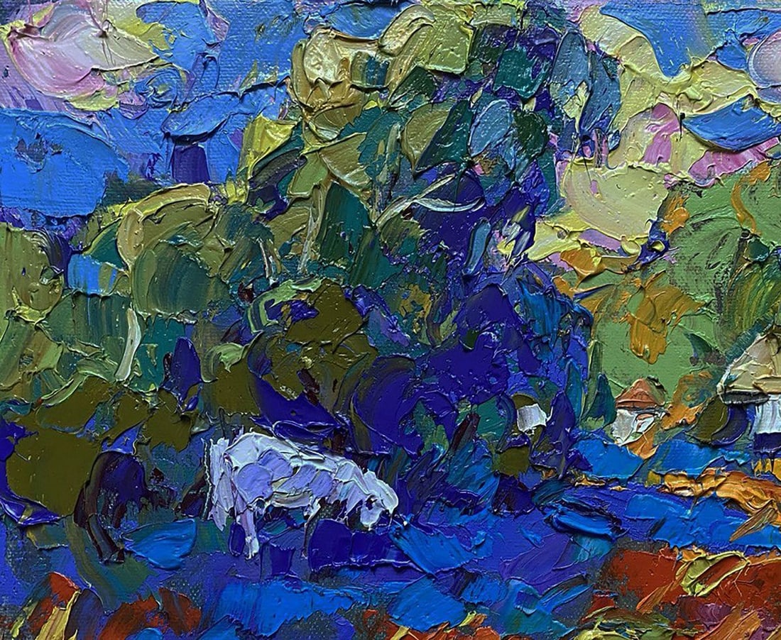 Oil painting In the evening field Oleksiy Ivanyuk - 4