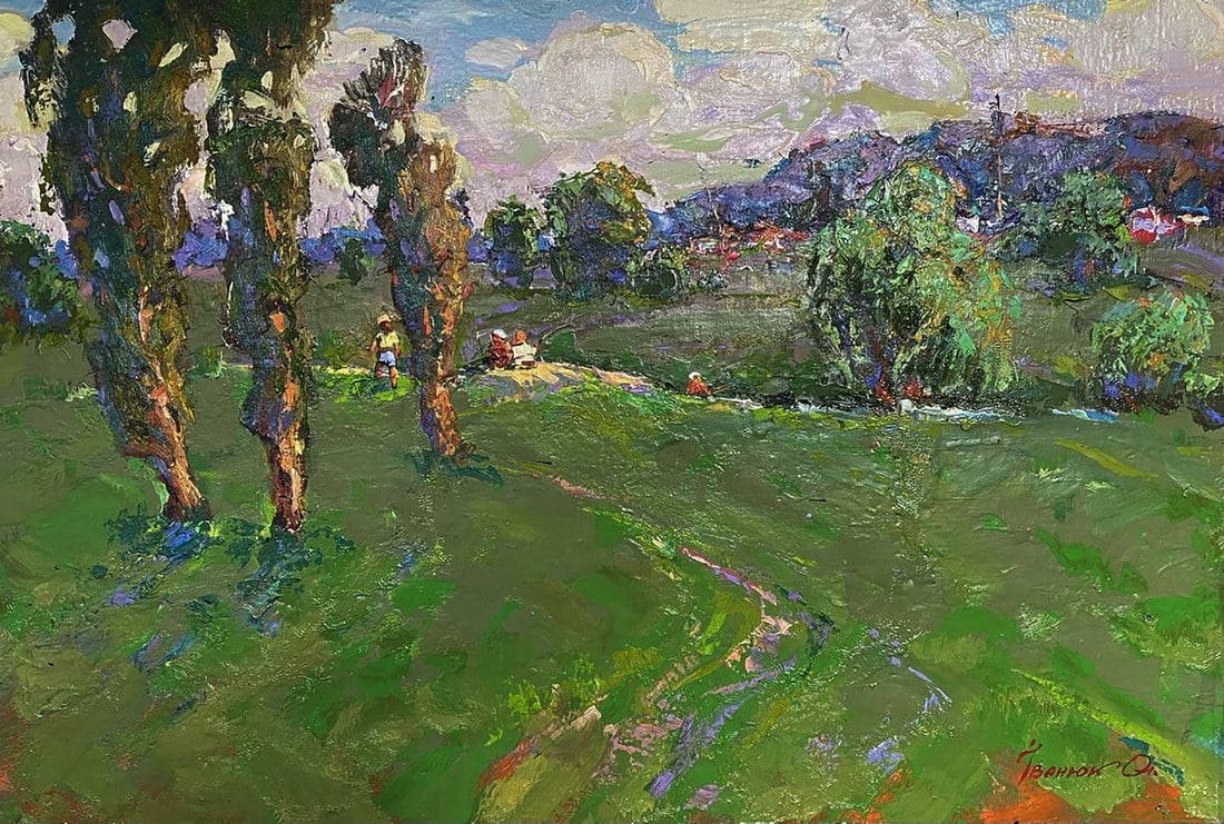 Oil painting Village Memories Oleksiy Ivanyuk (1 of 9)