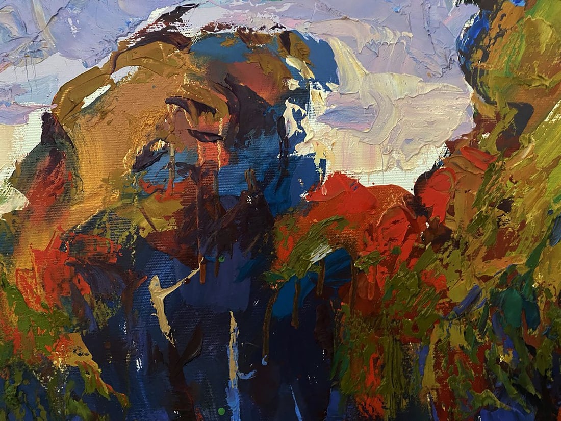 Oil painting Walking cows in the field Oleksiy Ivanyuk - 4