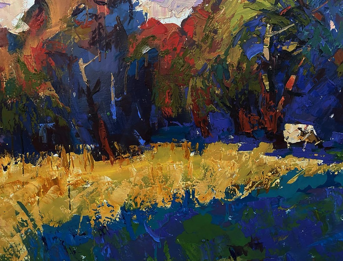 Oil painting Walking cows in the field Oleksiy Ivanyuk - 6