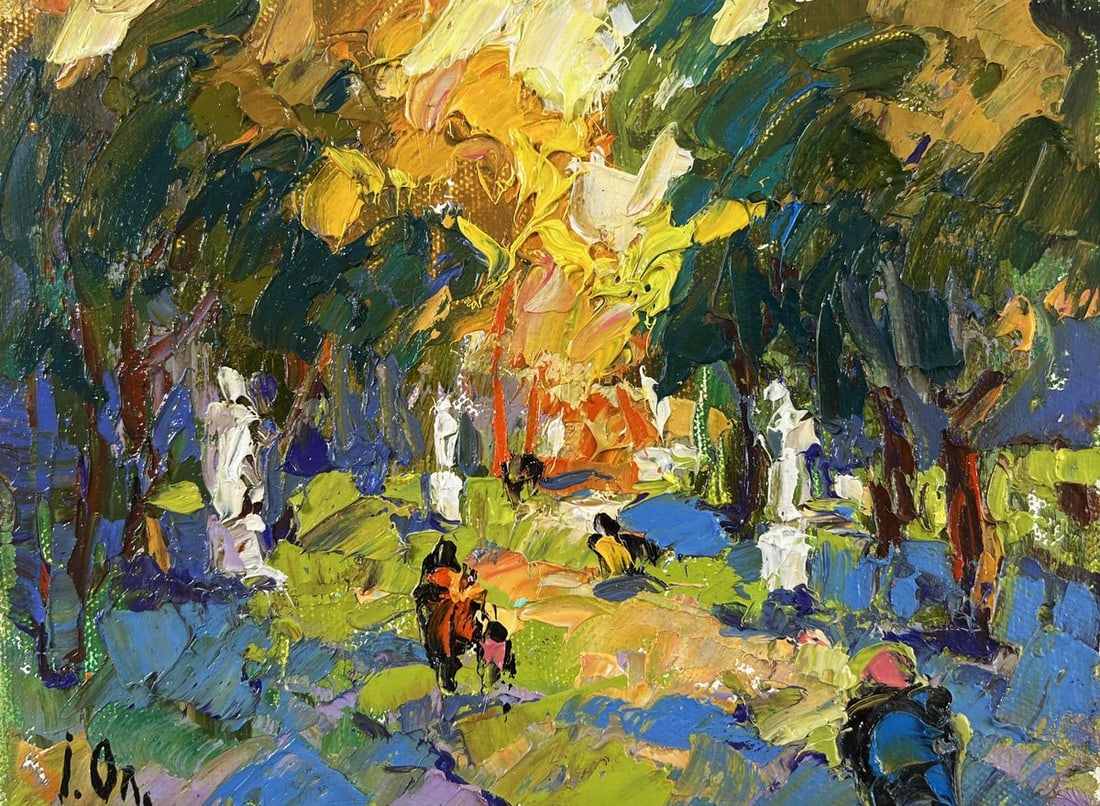 Oil painting Alley in the park Alex Kalenyuk (1 of 8)