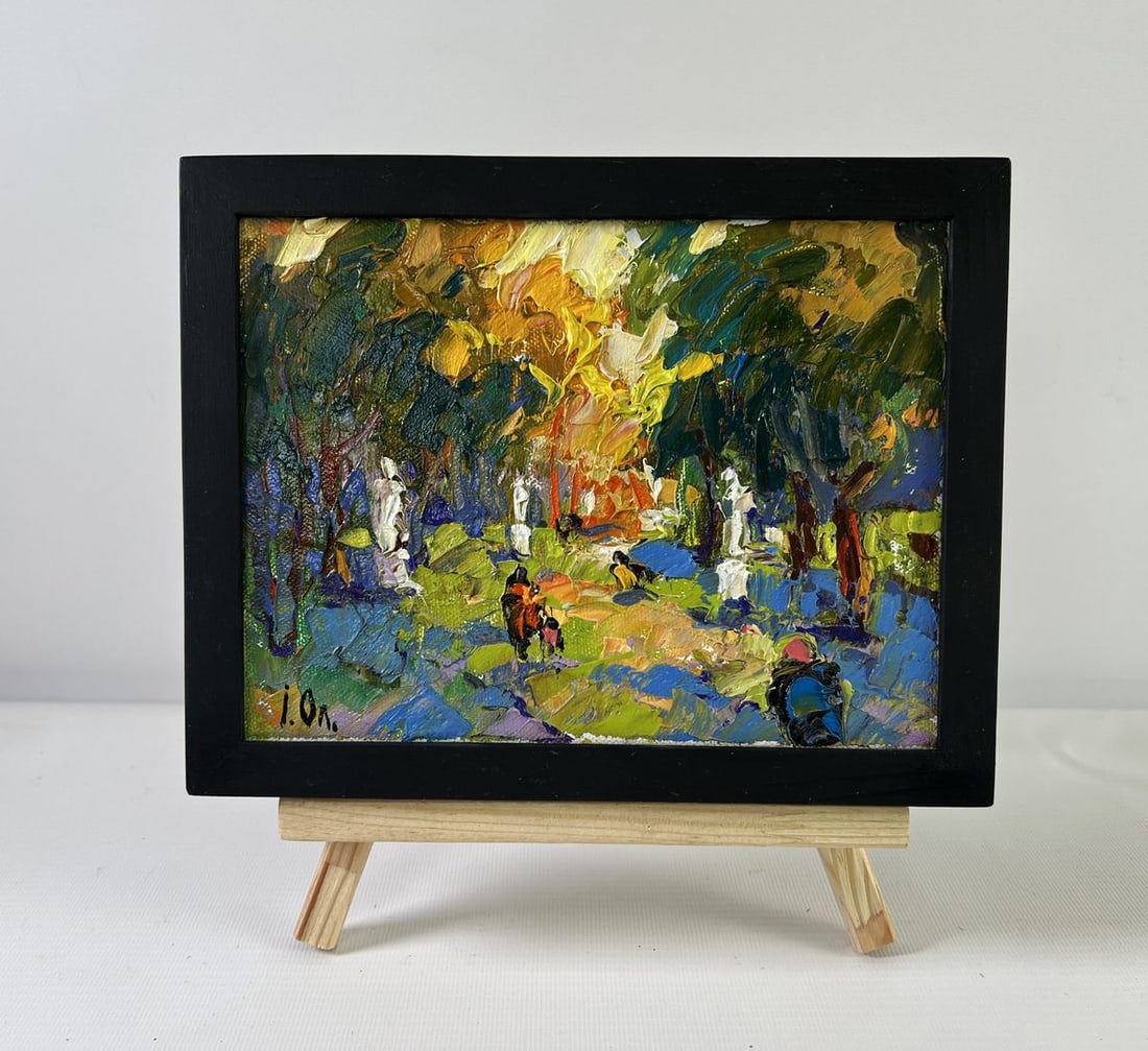 Oil painting Alley in the park Alex Kalenyuk - 2
