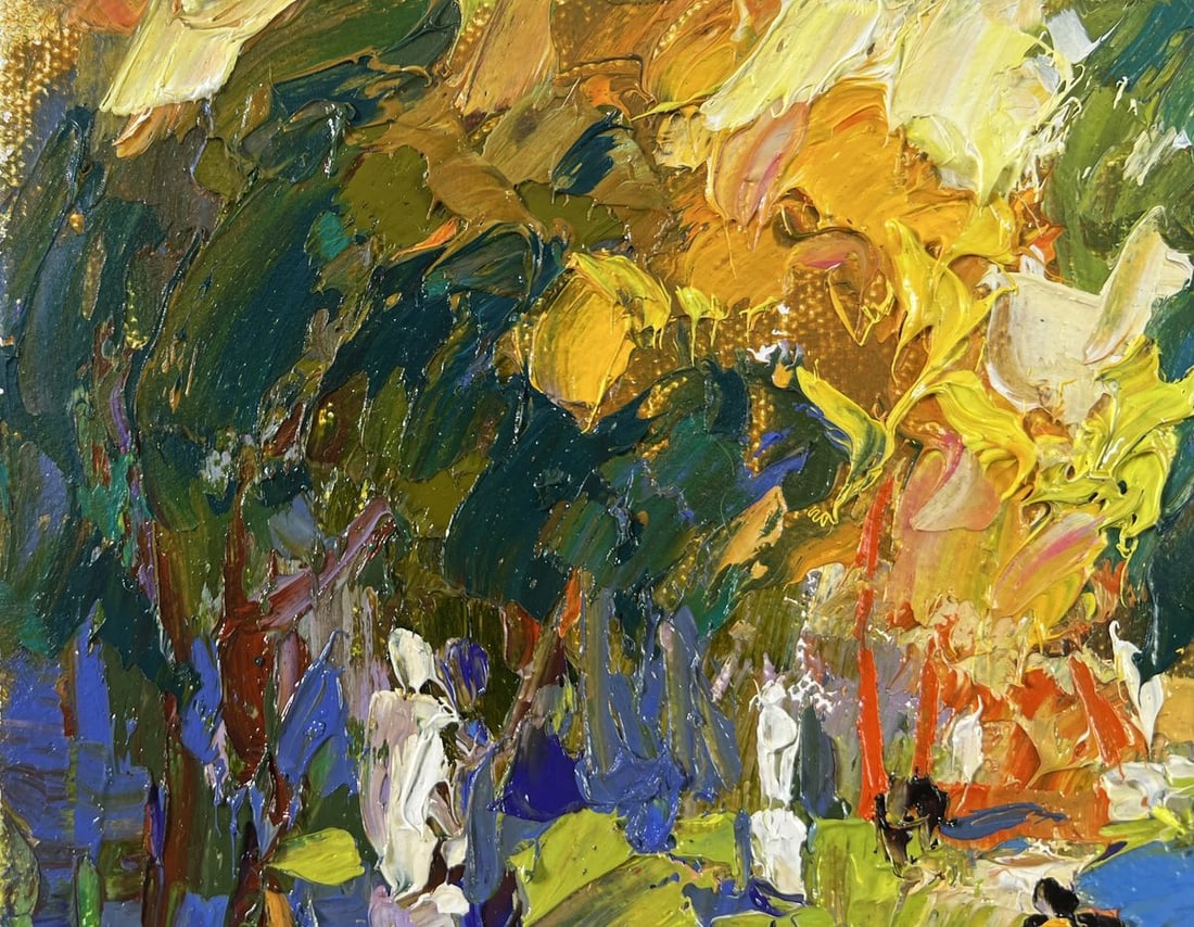 Oil painting Alley in the park Alex Kalenyuk - 4