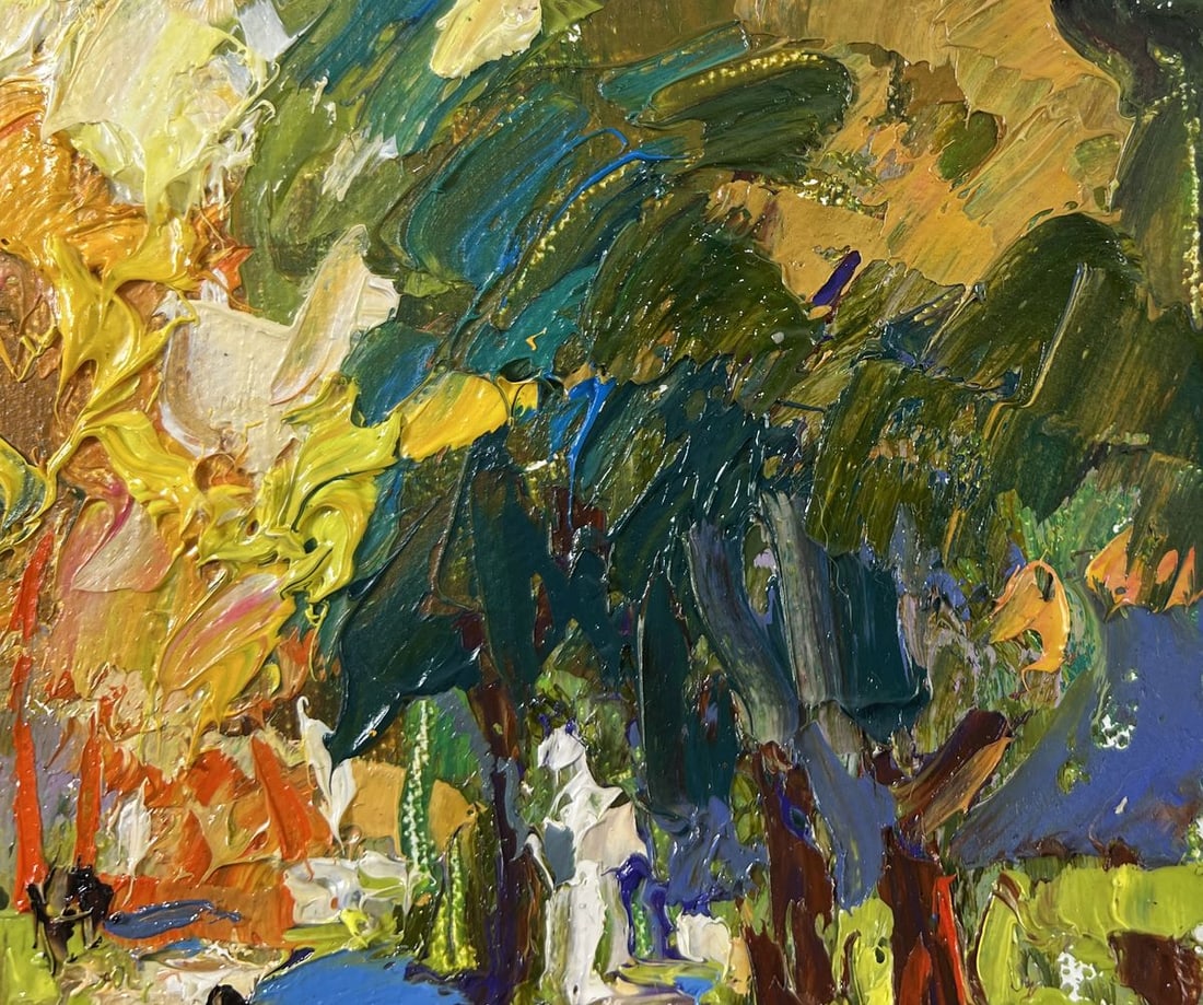 Oil painting Alley in the park Alex Kalenyuk - 5