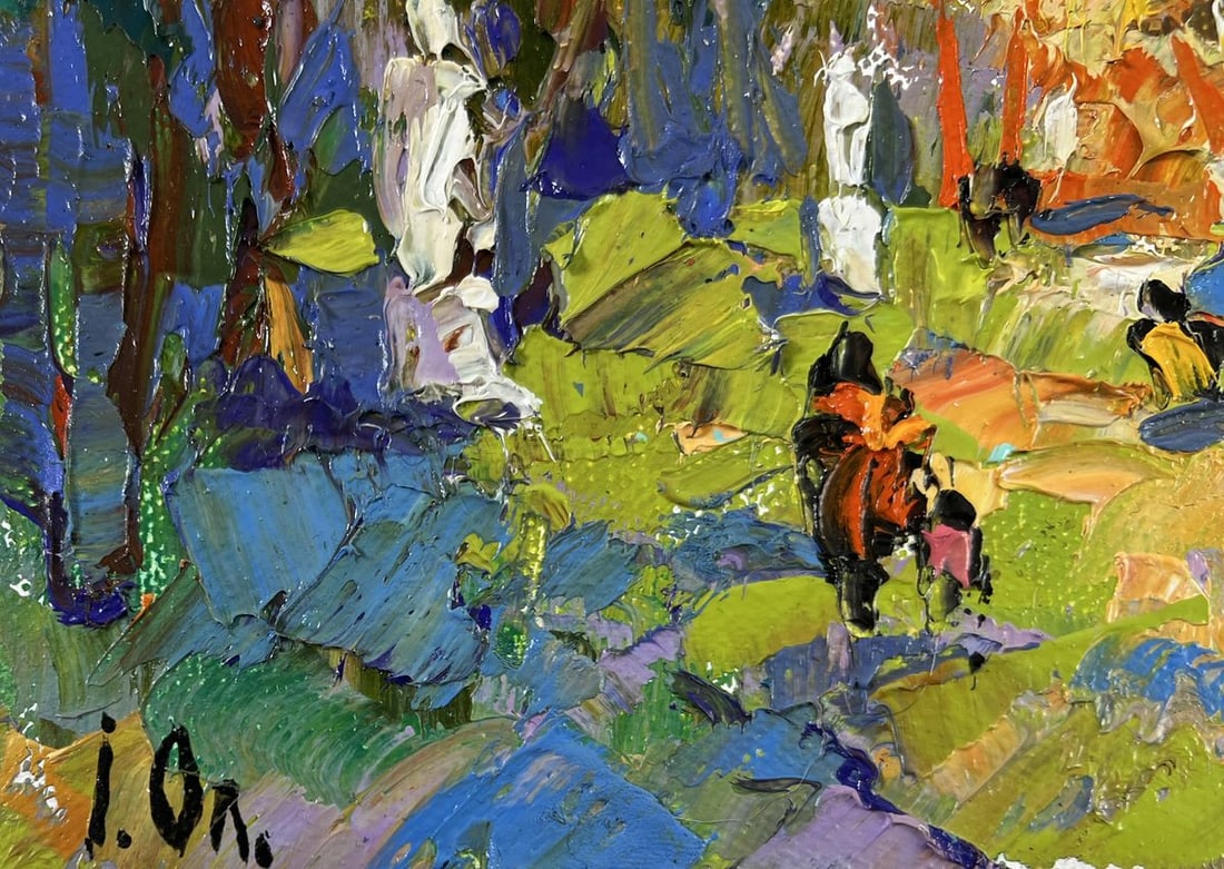 Oil painting Alley in the park Alex Kalenyuk - 6