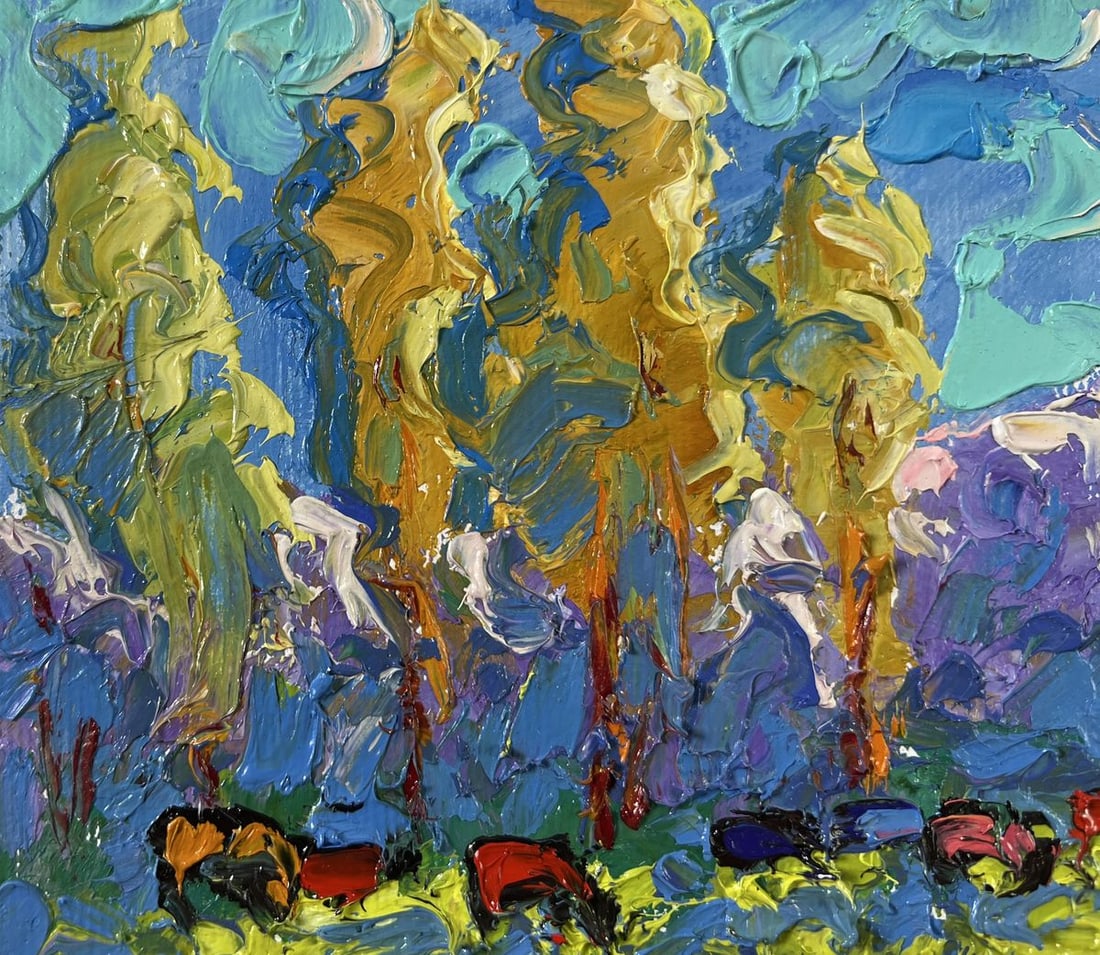 Oil painting Spring on the meadows Alex Kalenyuk - 4