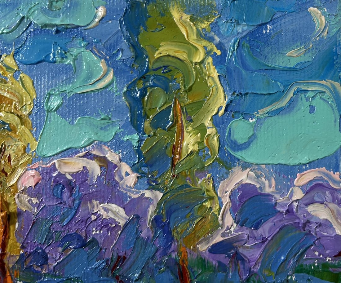 Oil painting Spring on the meadows Alex Kalenyuk - 5