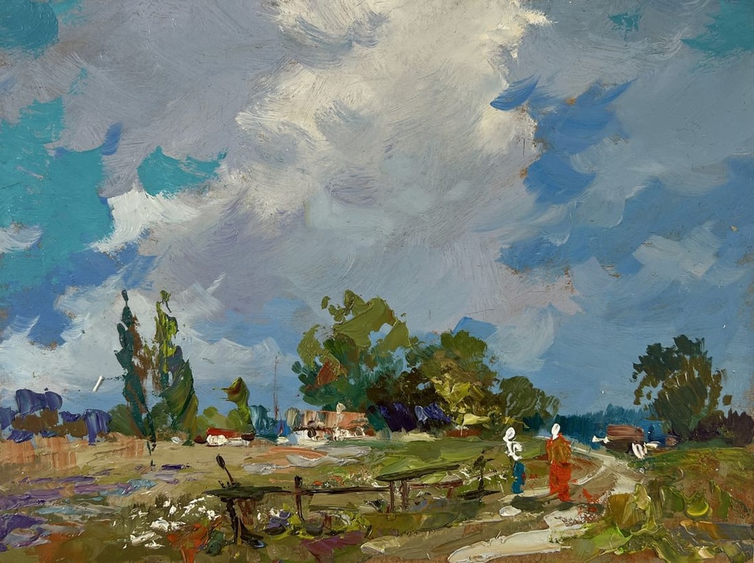 Oil painting Past the outer houses Yuriy Suprunchuk (1 of 8)