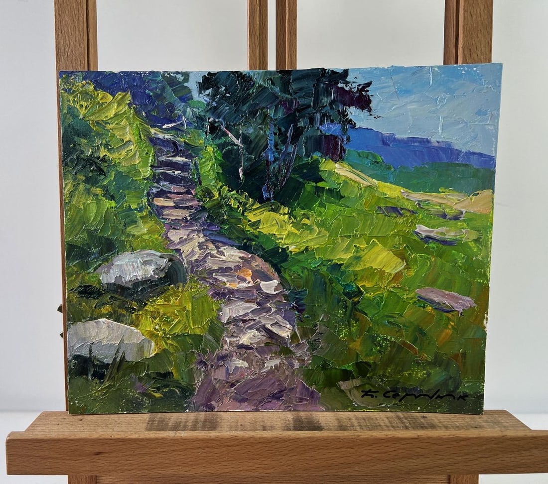 Oil painting Stone road to the mountains Boris Serdyuk - 2