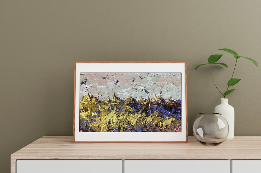 Oil painting Last year's straw Alex Kalenyuk - 2