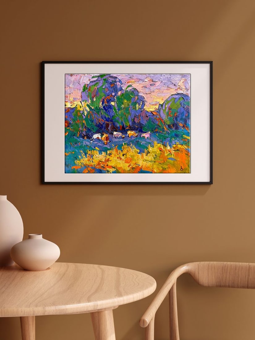 Oil painting The sun is setting Alex Kalenyuk - 2