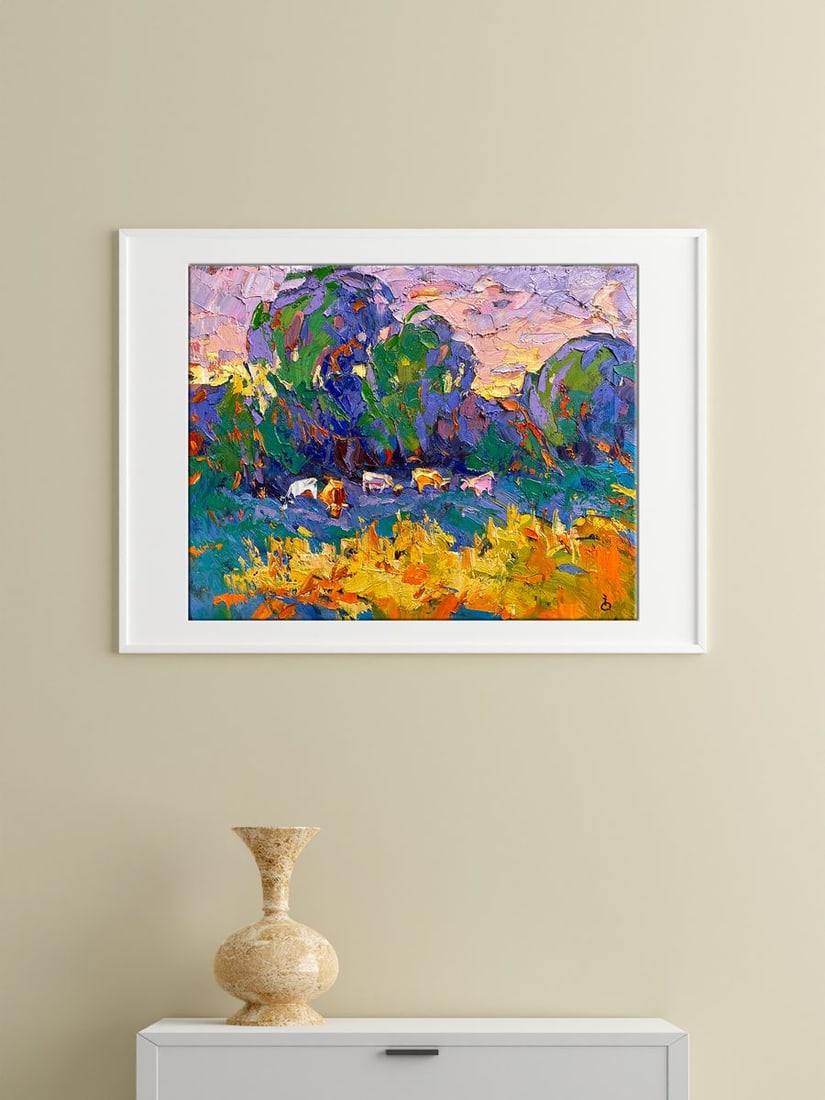 Oil painting The sun is setting Alex Kalenyuk - 3