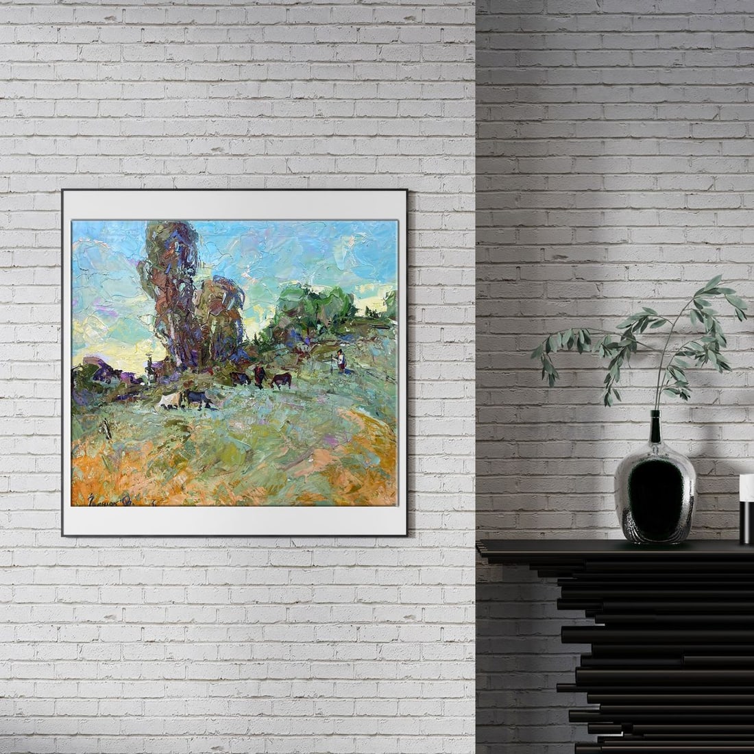 Oil painting In the spring meadows Alex Kalenyuk - 2